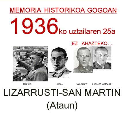 1936ko uztailaren 25ean nafar erreketeak Gipuzkoan sartu ziren Ataundik...