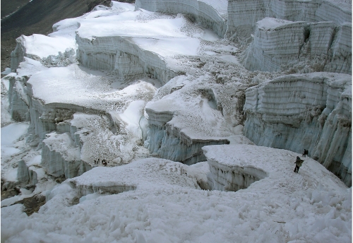 Sherpas en el glaciar